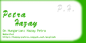 petra hazay business card